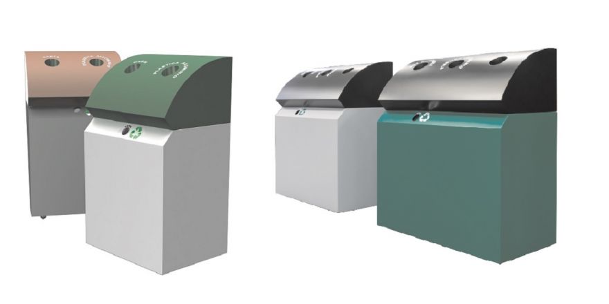 Pattumiera per carta e alluminio